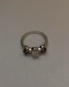 Ladies Gemstone Promise Ring In 925 Sterling Silver Size O